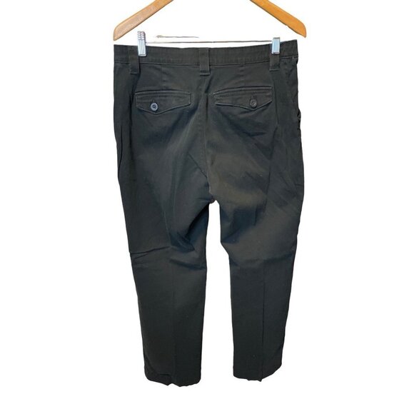 Lee Comfort Waistband Black Stretch Flat Front Pants Sz 14 - Picture 2 of 13